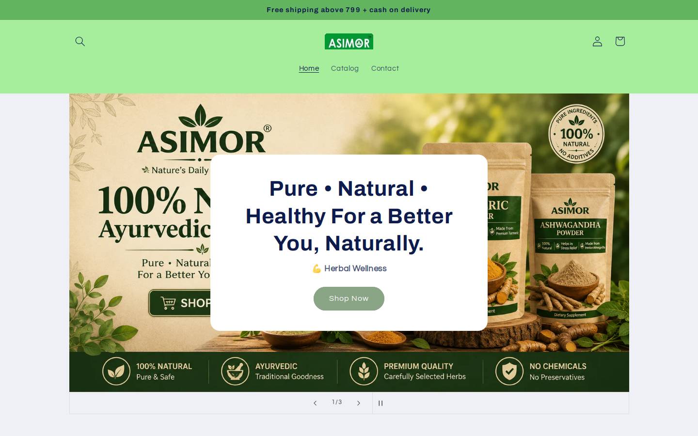 asimors.com homepage screenshot