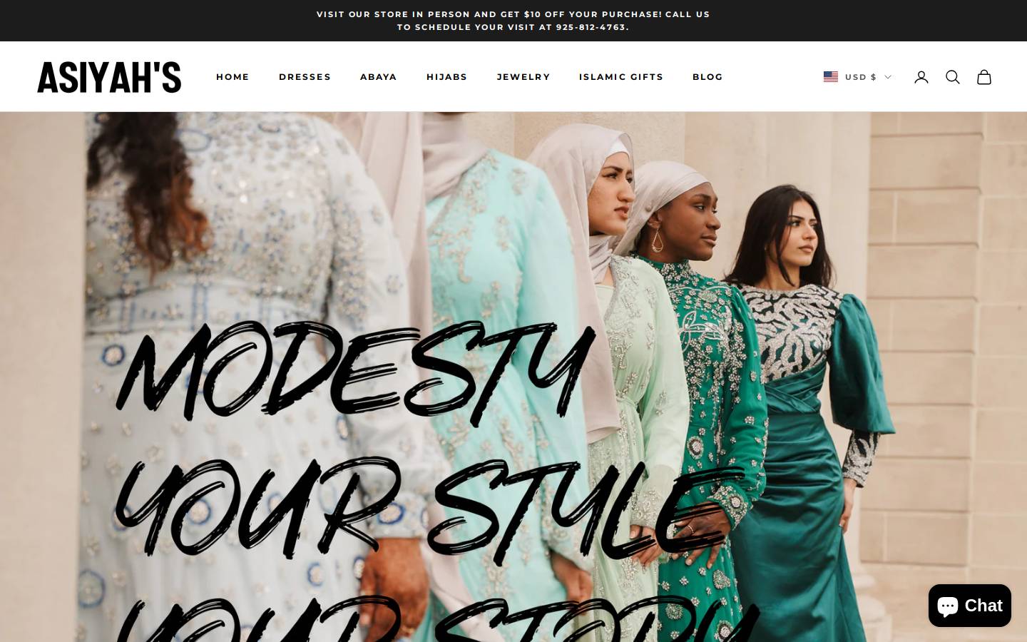 asiyahscollection.com homepage screenshot
