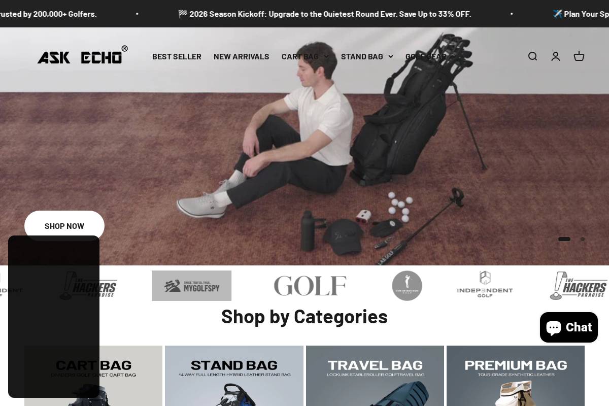 Askechogolf homepage screenshot
