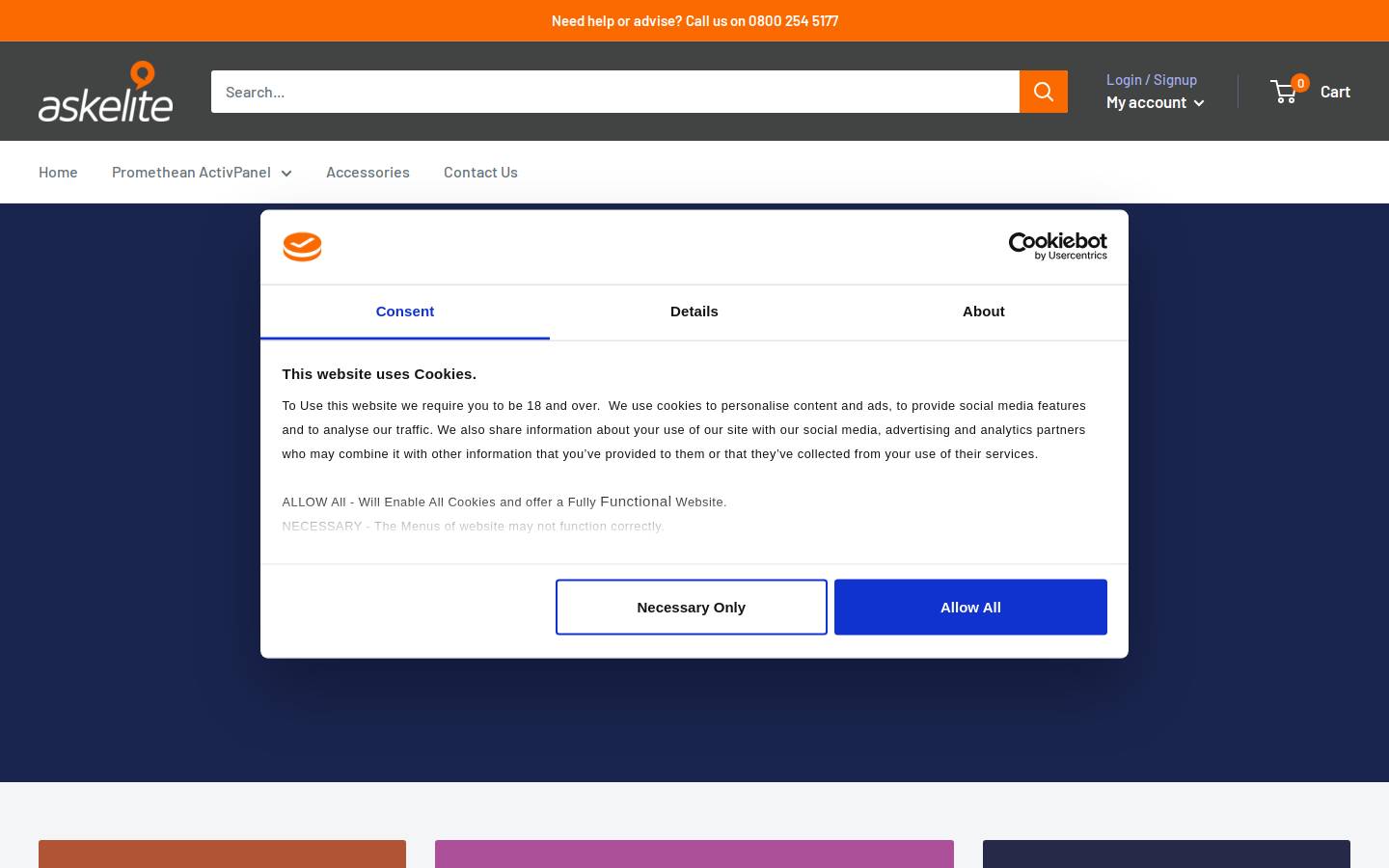 askelite.co.uk homepage screenshot