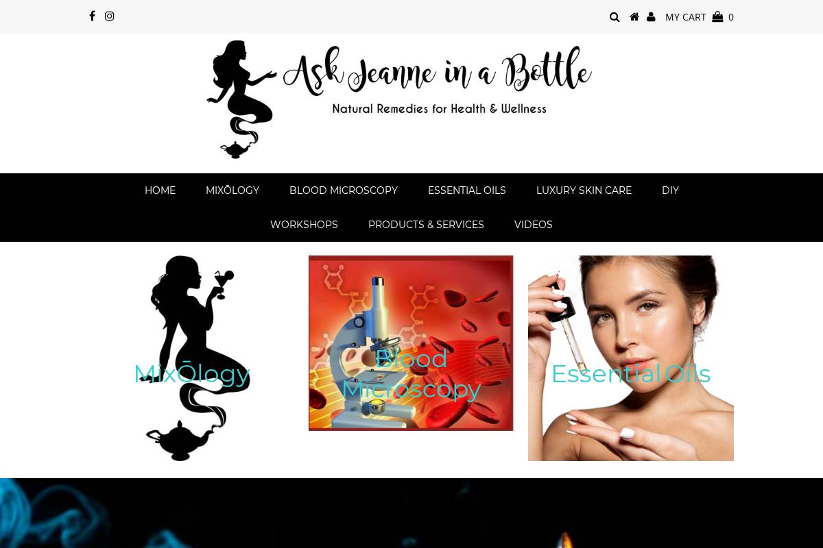 askjeanneinabottle.com homepage screenshot