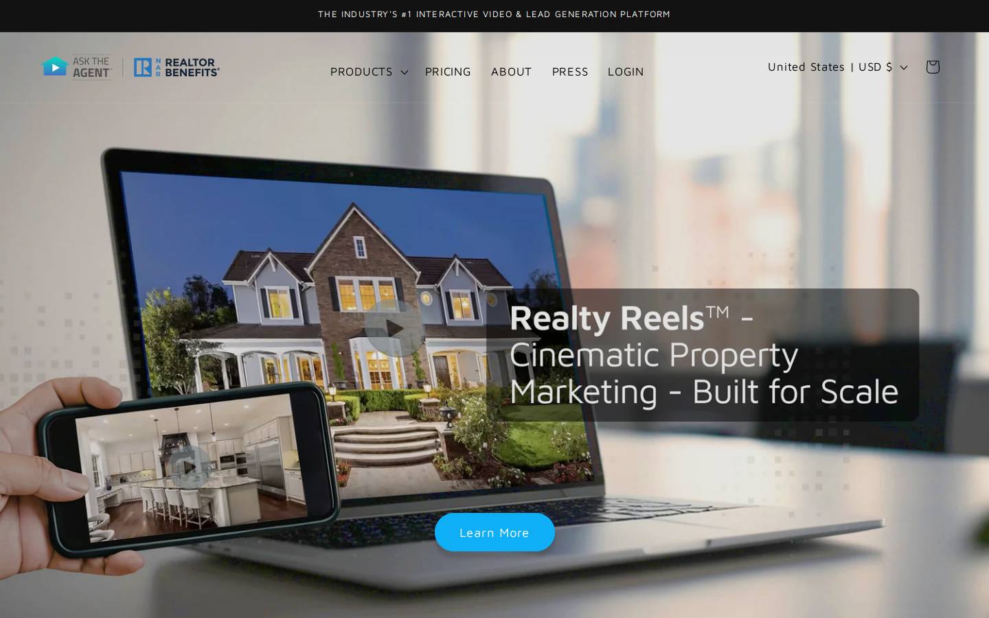 asktheagent.com homepage screenshot