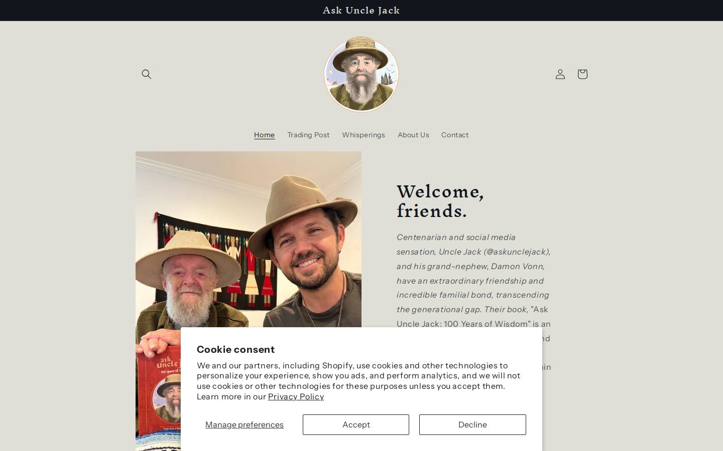 askunclejack.com homepage screenshot