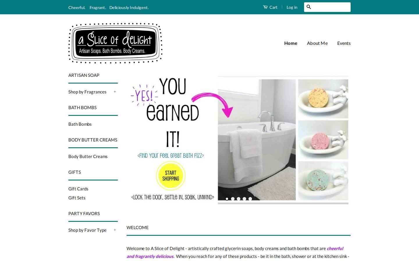 asliceofdelight.com homepage screenshot