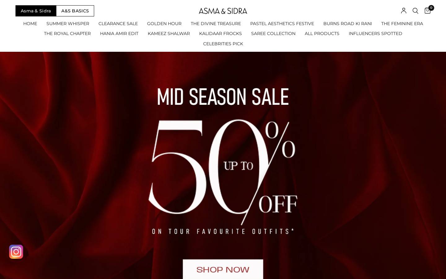 asmaandsidra.com homepage screenshot