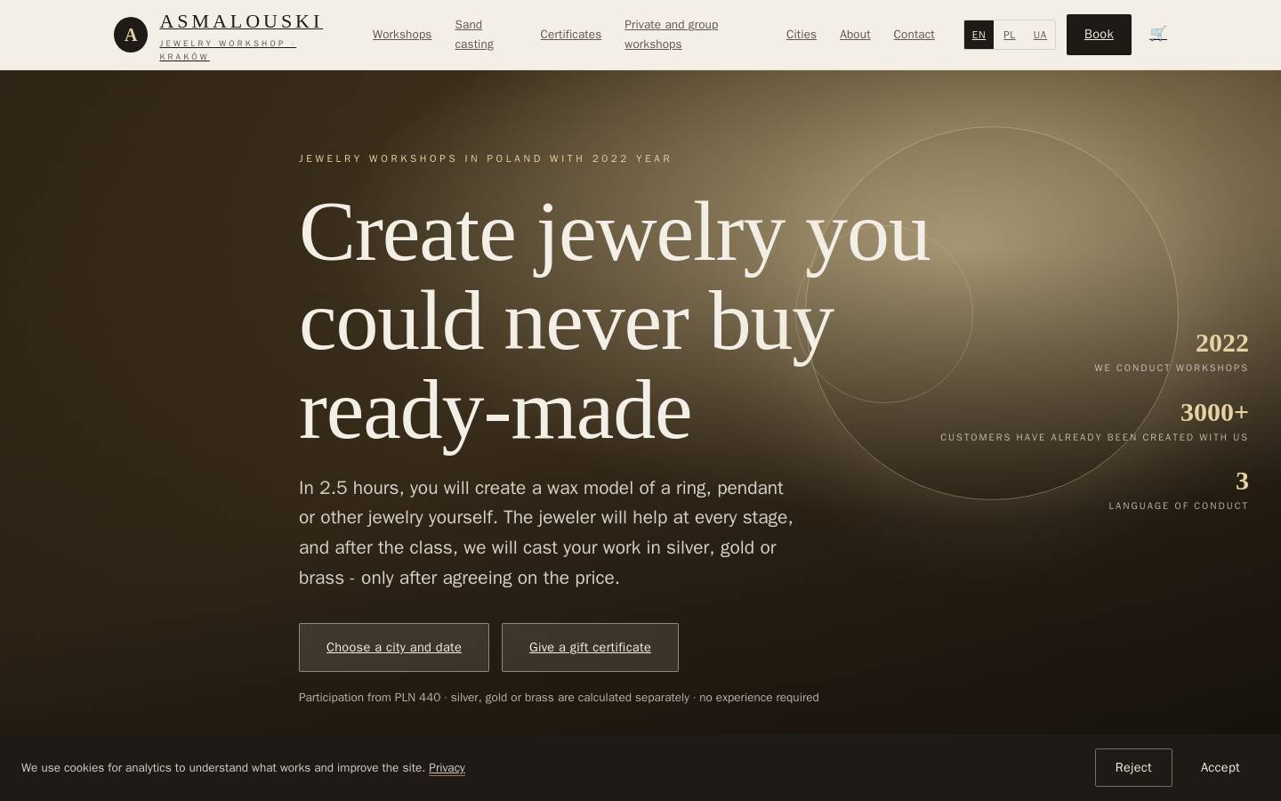 asmalouski.com homepage screenshot