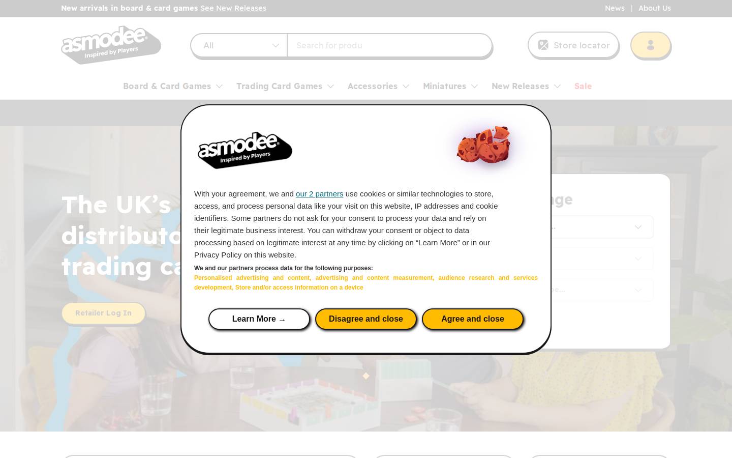 asmodee.co.uk homepage screenshot