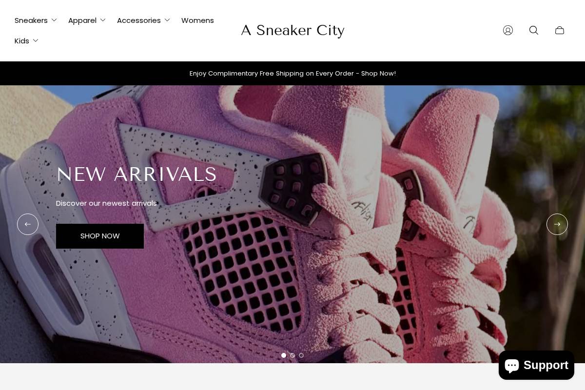 asneakercity.com homepage screenshot