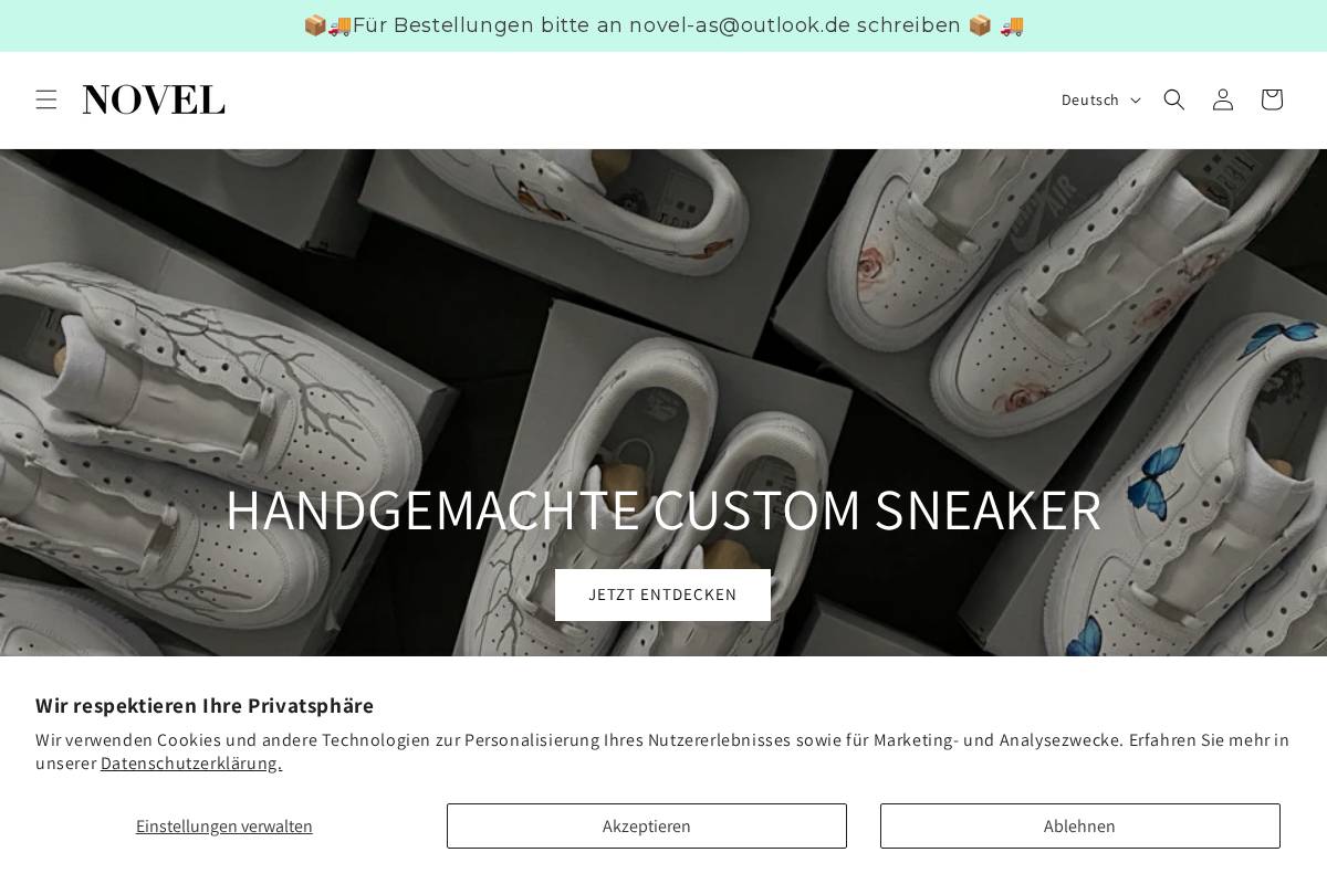 asnovel.de homepage screenshot