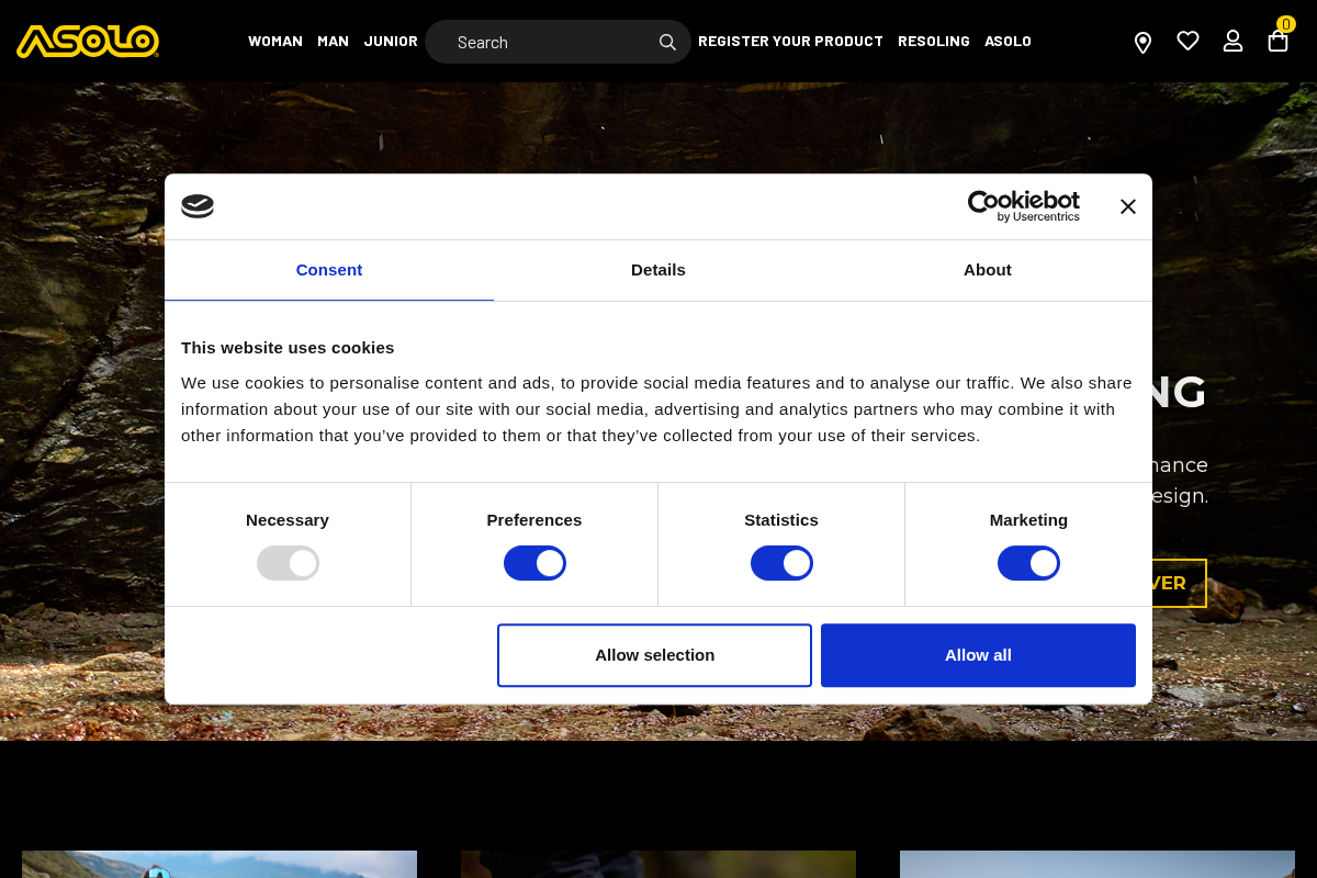 asolo-usa.com homepage screenshot