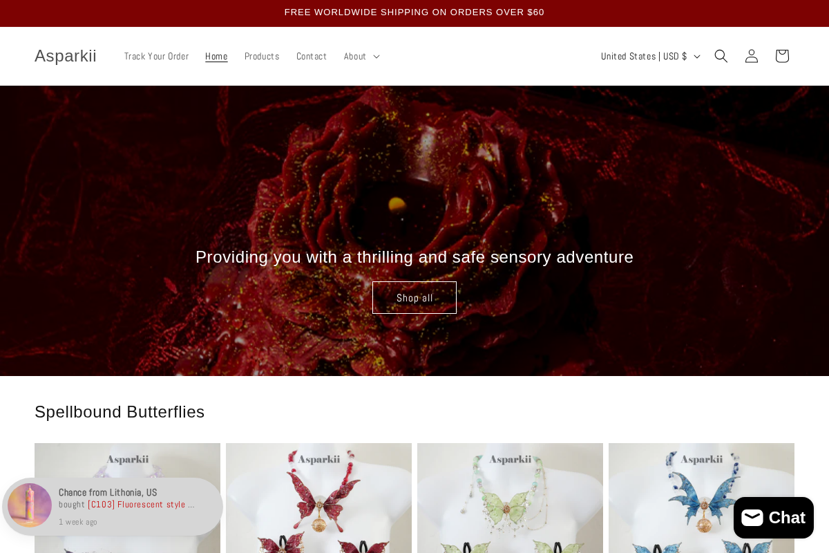 Asparkii homepage screenshot