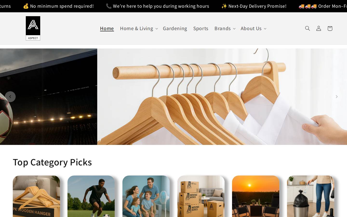 aspectonline.co.uk homepage screenshot