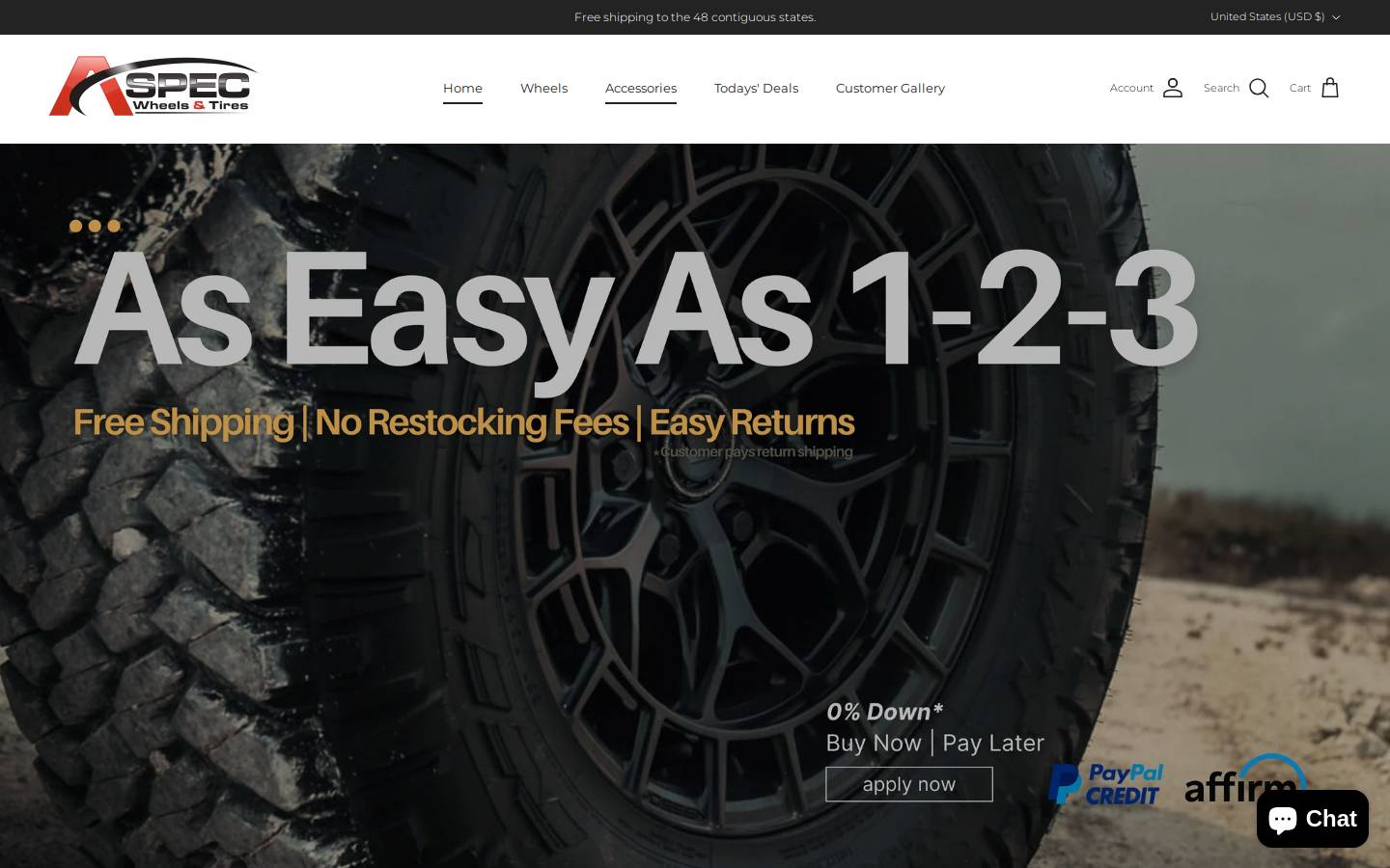 aspecwheels.net homepage screenshot