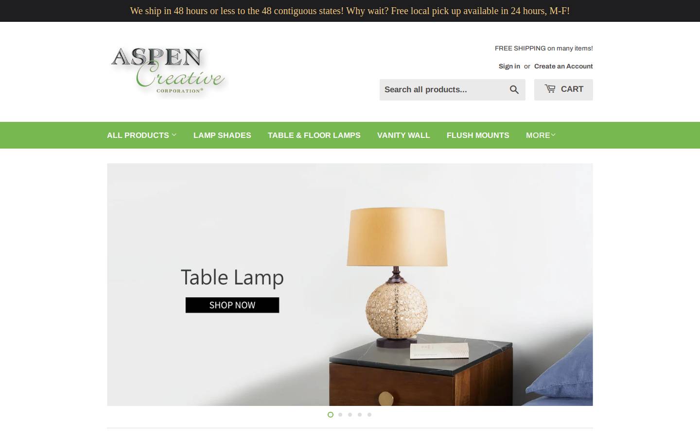 aspen-creative.com homepage screenshot