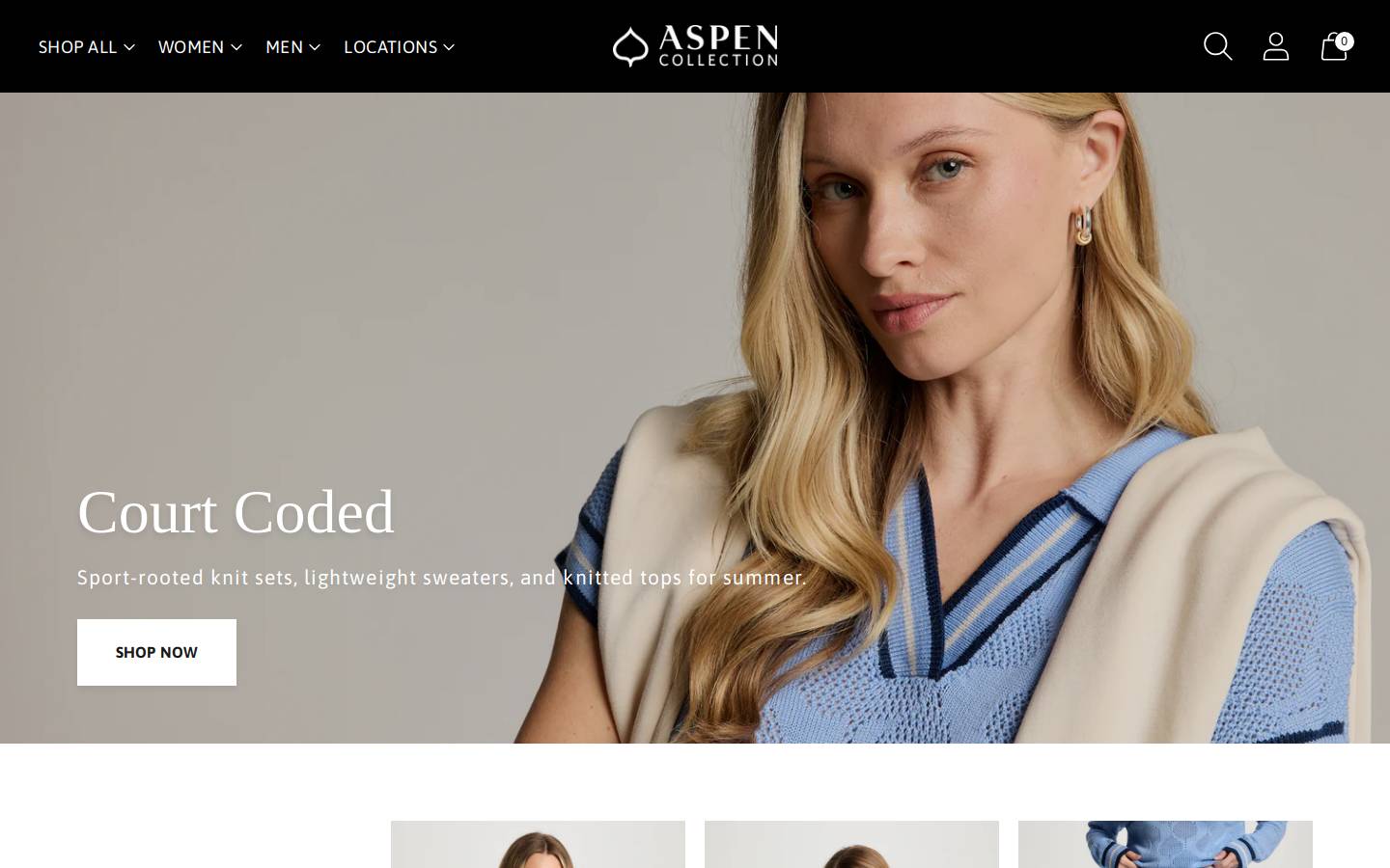 aspencollection.com homepage screenshot