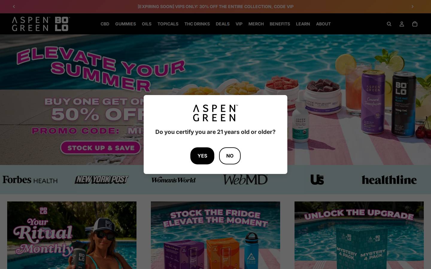 Aspen Green homepage screenshot