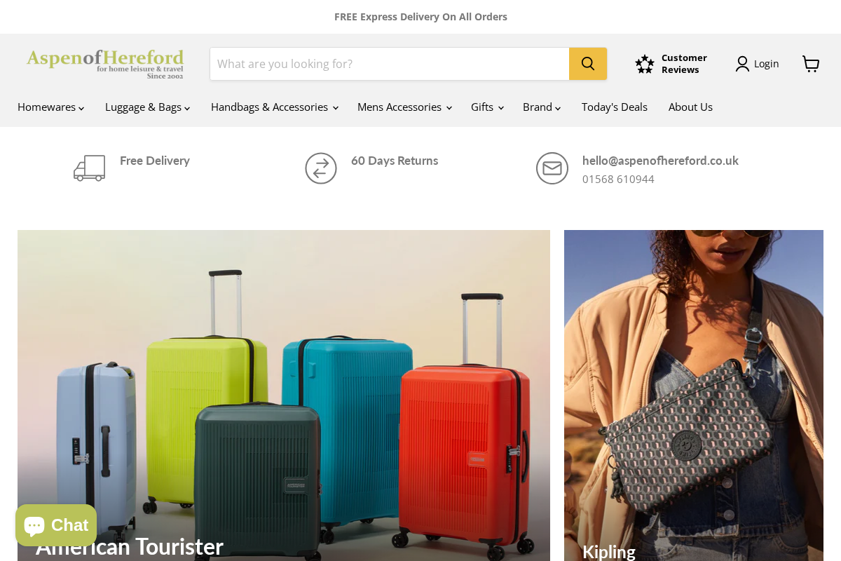 AspenofHereford homepage screenshot
