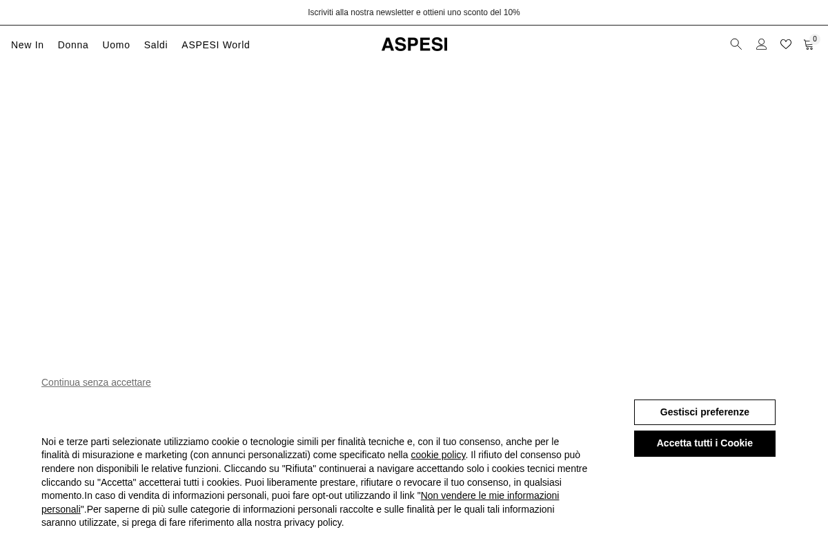 Aspesi homepage screenshot