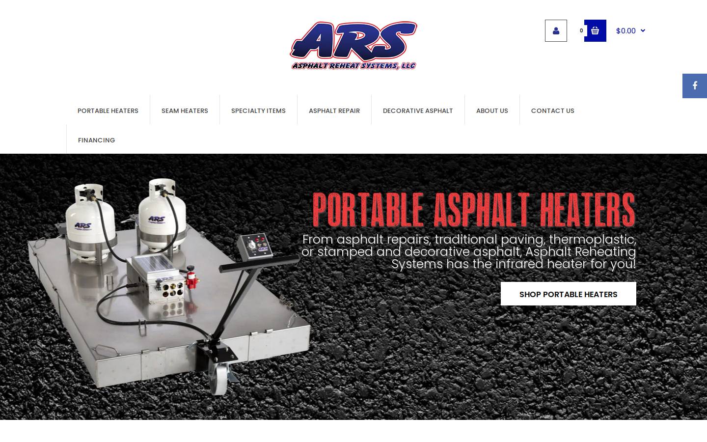 asphaltreheat.com homepage screenshot