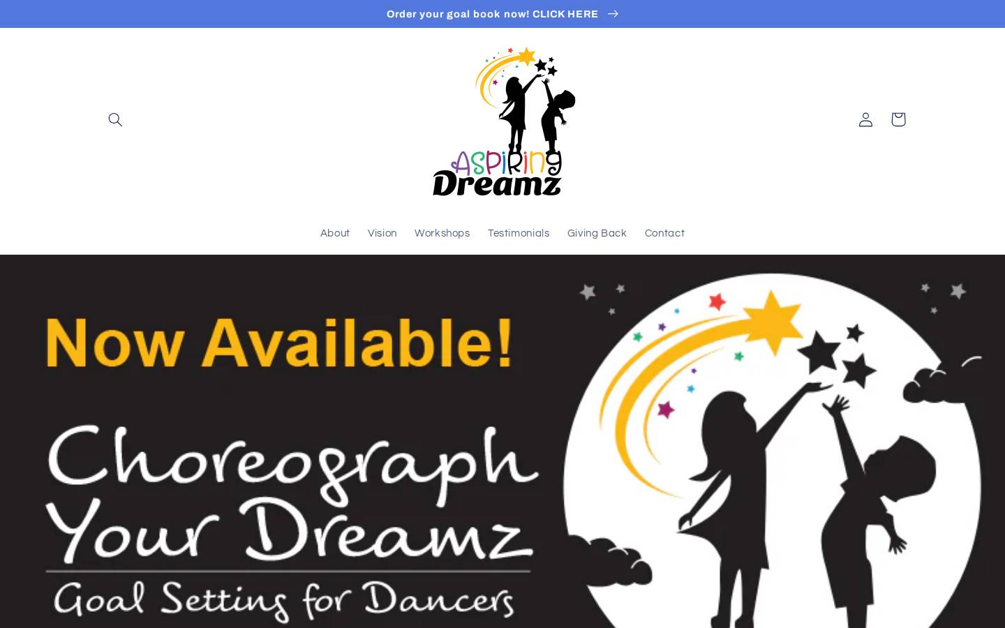 aspiringdreamz.com homepage screenshot
