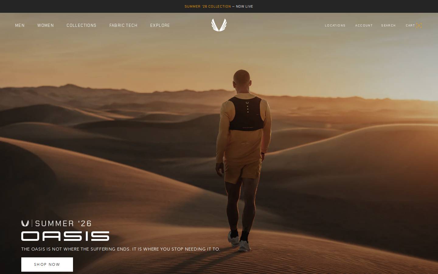 ASRV Sportswear homepage screenshot