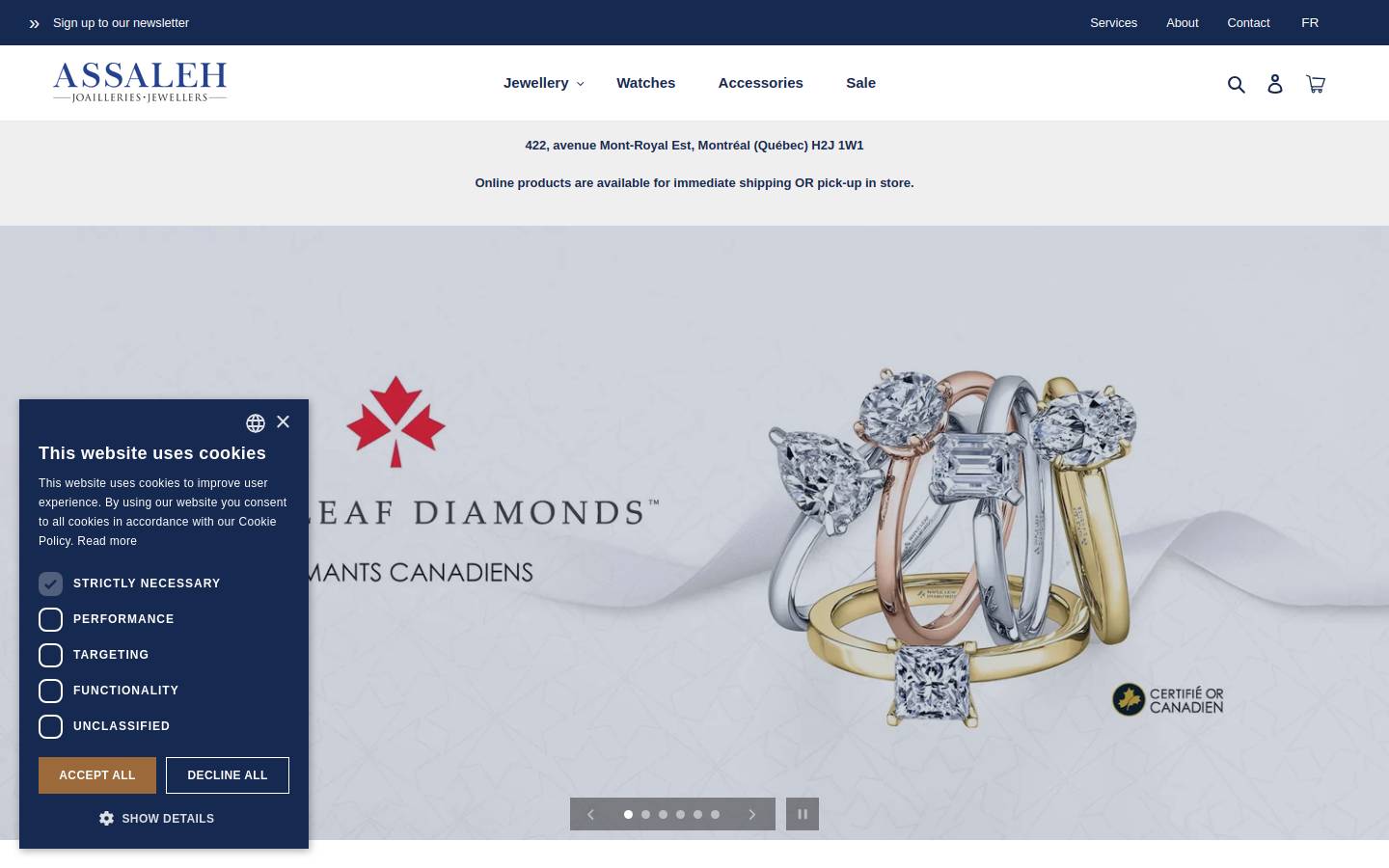 assaleh.ca homepage screenshot