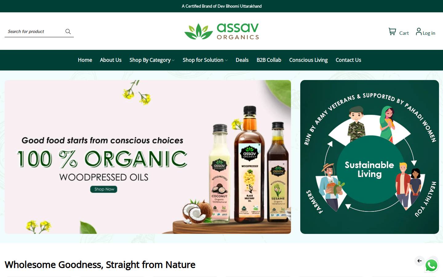 assavorganics.com homepage screenshot