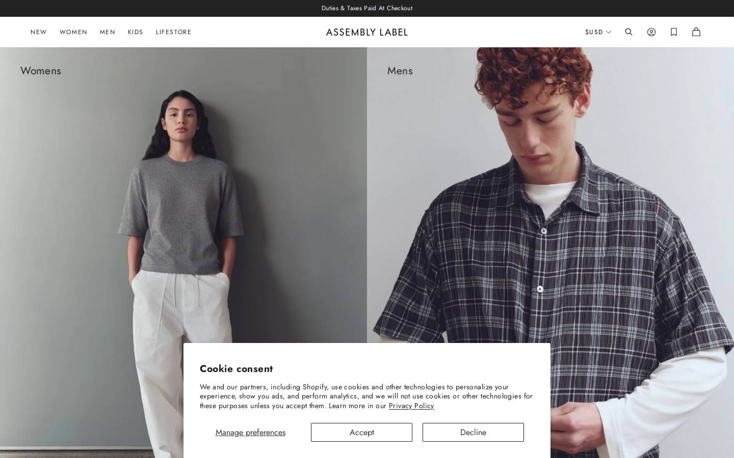 assemblylabel.com homepage screenshot