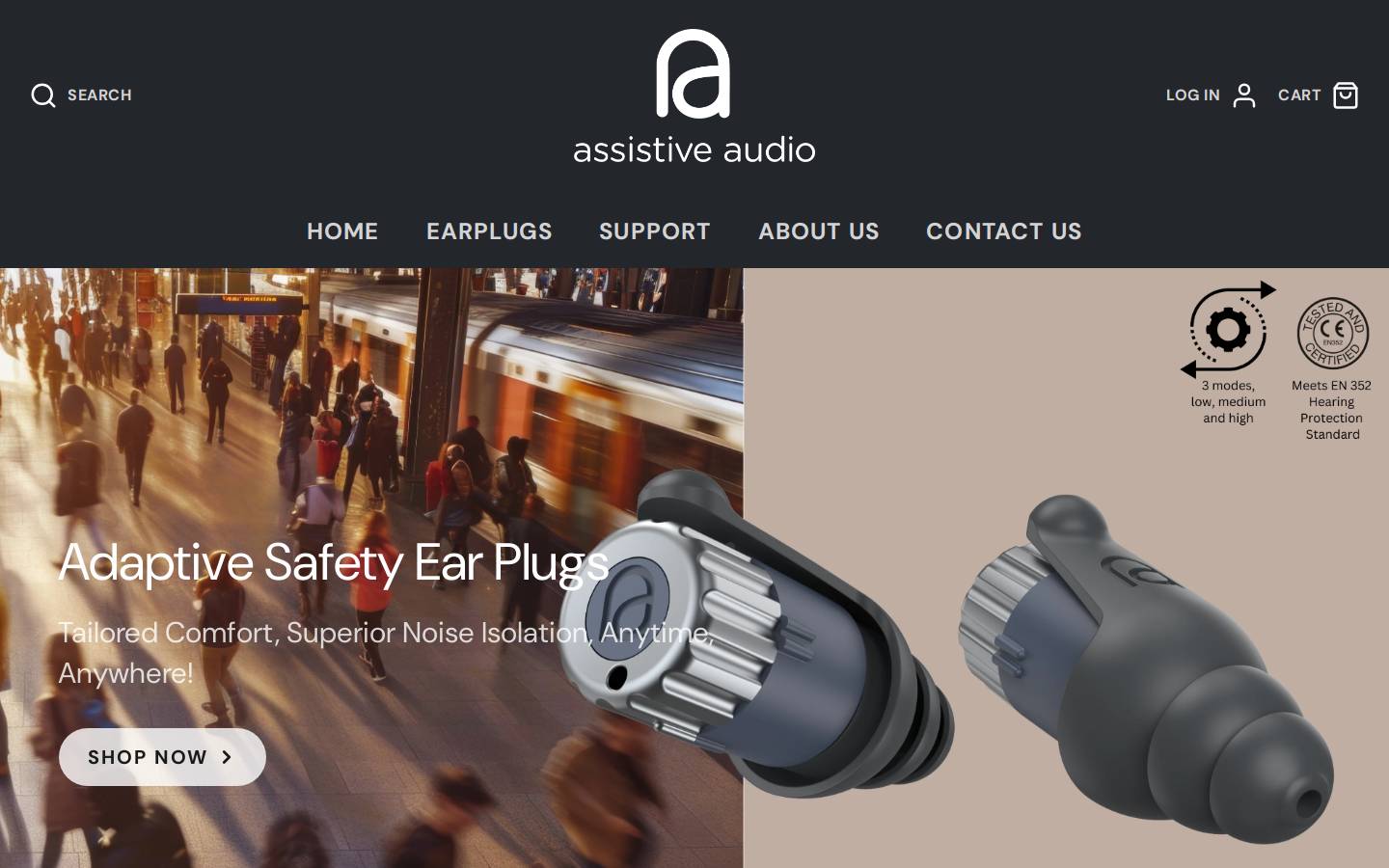 assistive-audio.com homepage screenshot
