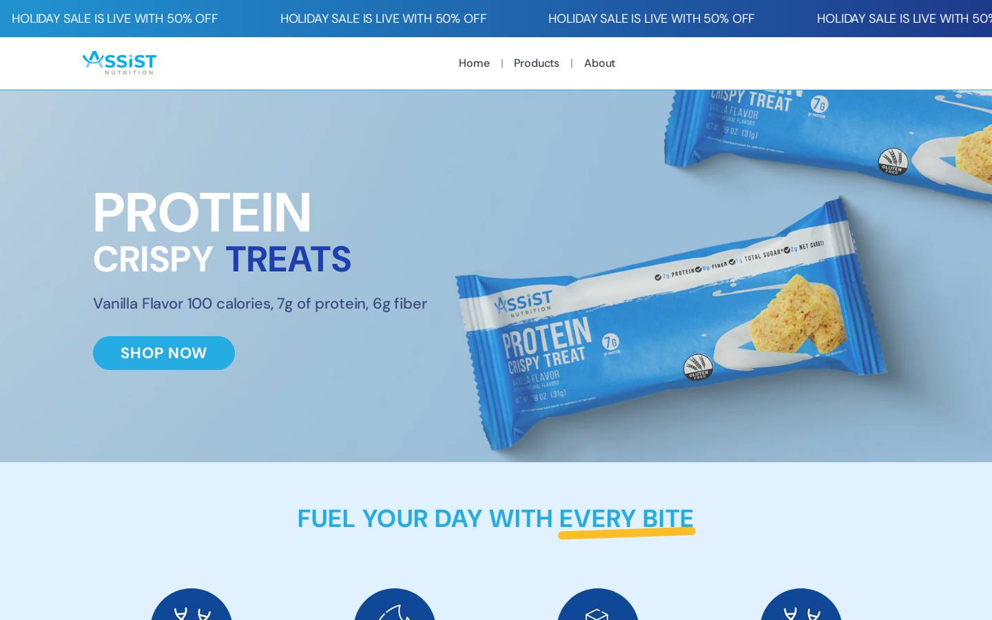 assistnutrition.com homepage screenshot