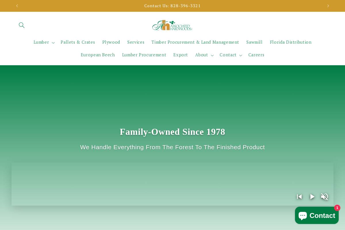 associatedhardwoods.com homepage screenshot