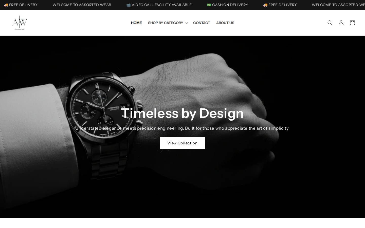 assortedwear.com homepage screenshot