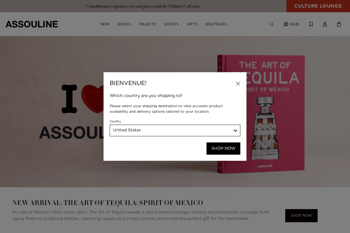 Assouline Publishing homepage screenshot