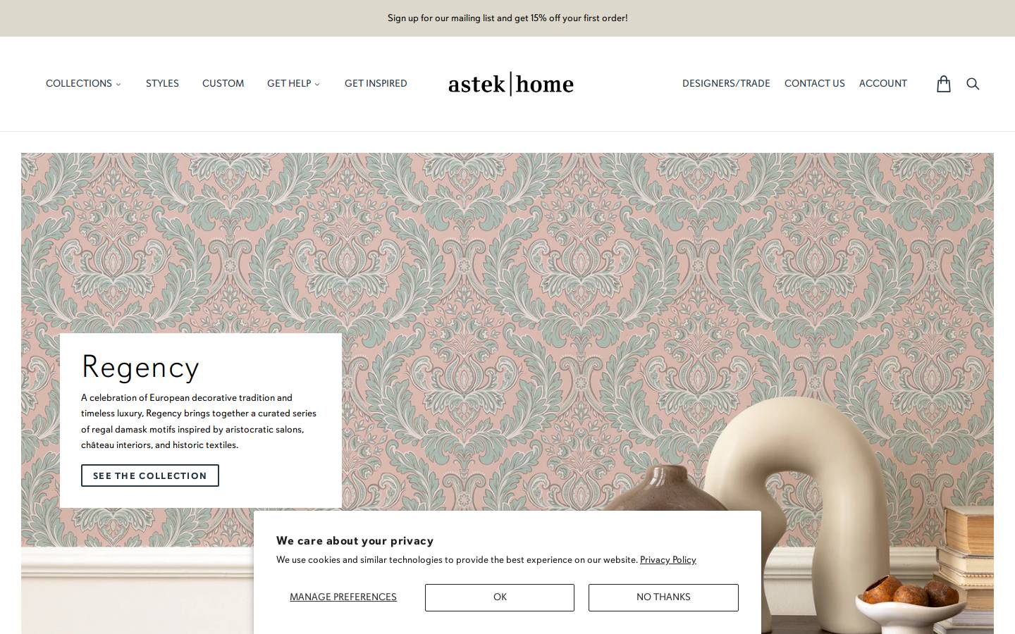 astekhome.com homepage screenshot