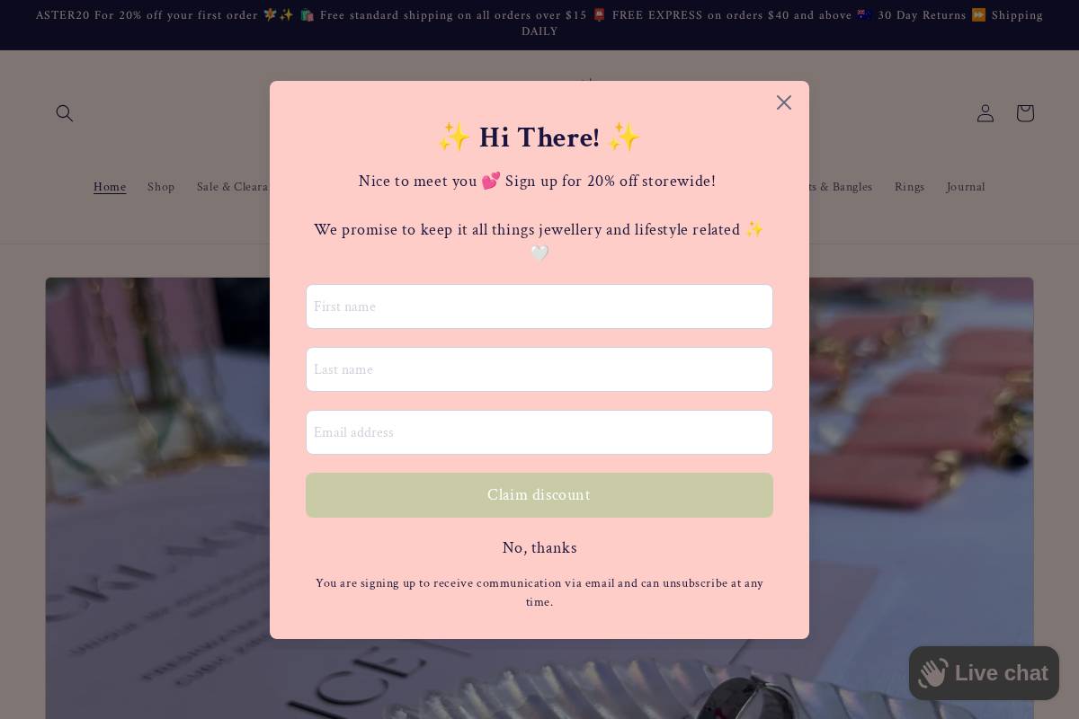 asteraura.com homepage screenshot