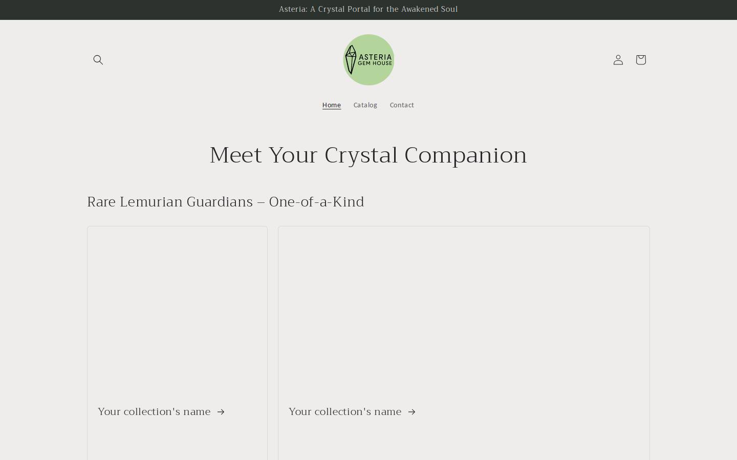 asteriagemhouse.com homepage screenshot