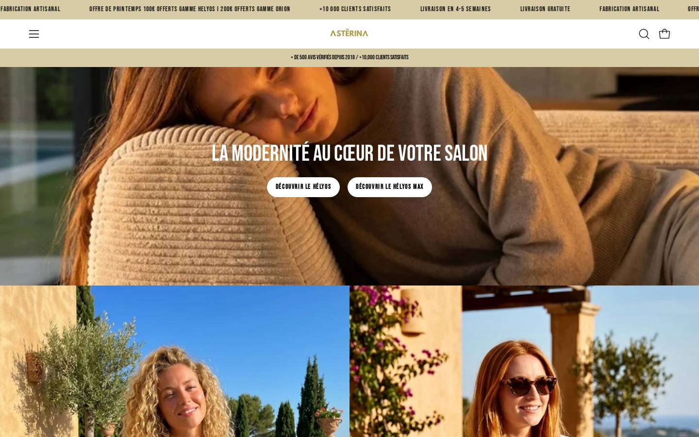 Asterina homepage screenshot