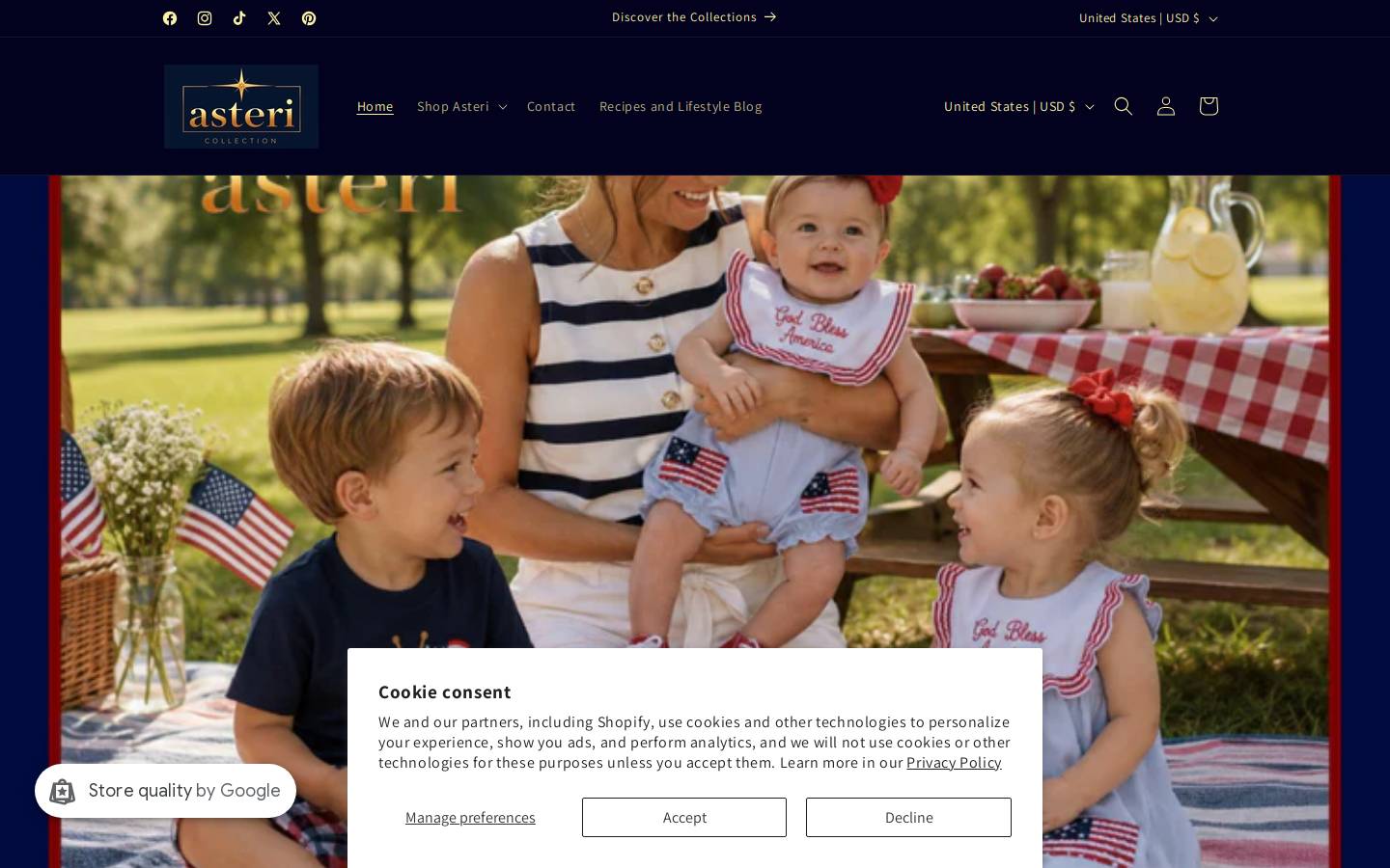asterishop.com homepage screenshot