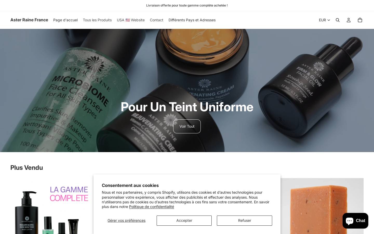 asterrainefrance.com homepage screenshot