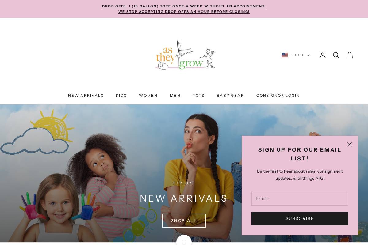 astheygrowdbq.com homepage screenshot