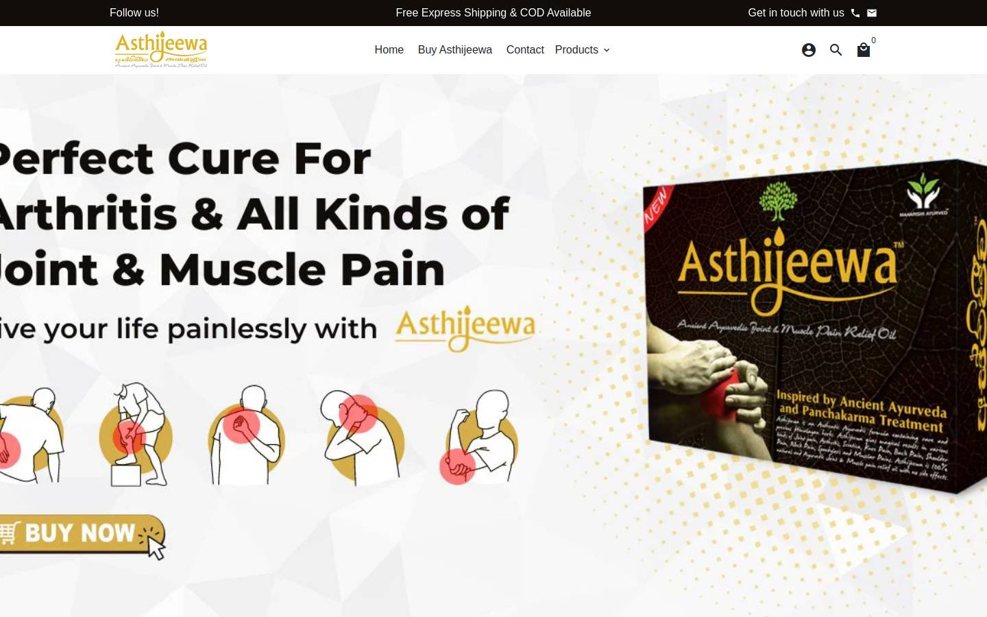 asthijeewa.com homepage screenshot