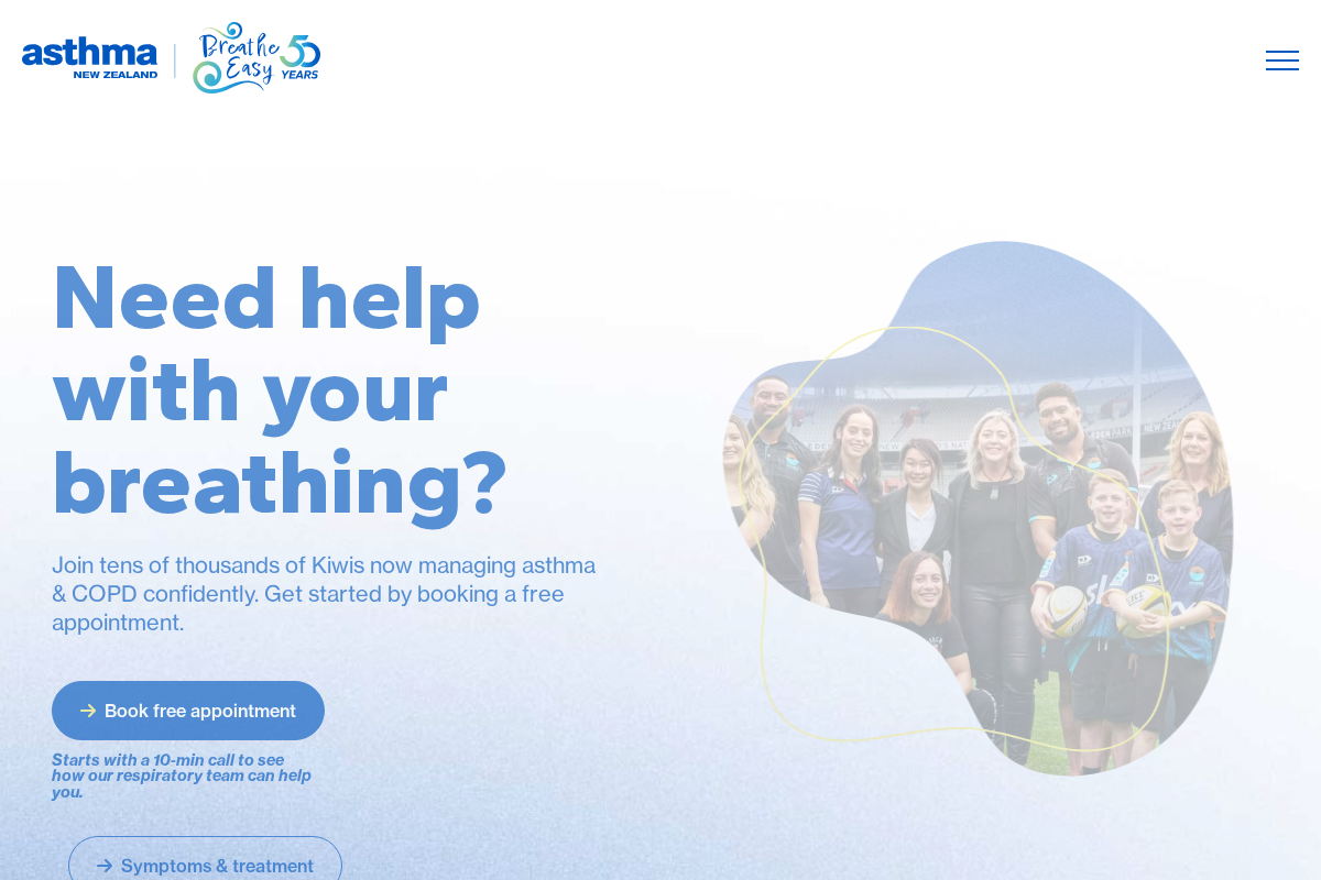 asthma.org.nz homepage screenshot