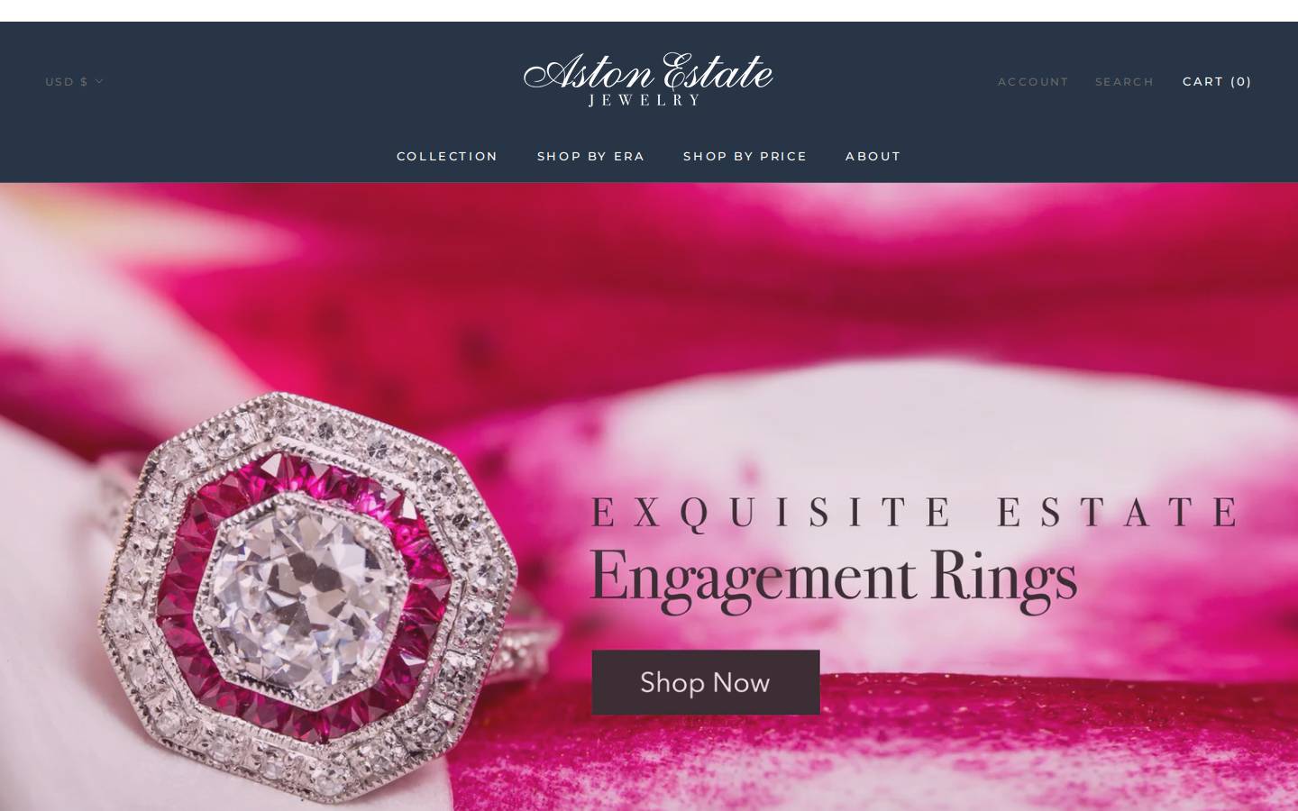 astonestatejewelry.com homepage screenshot