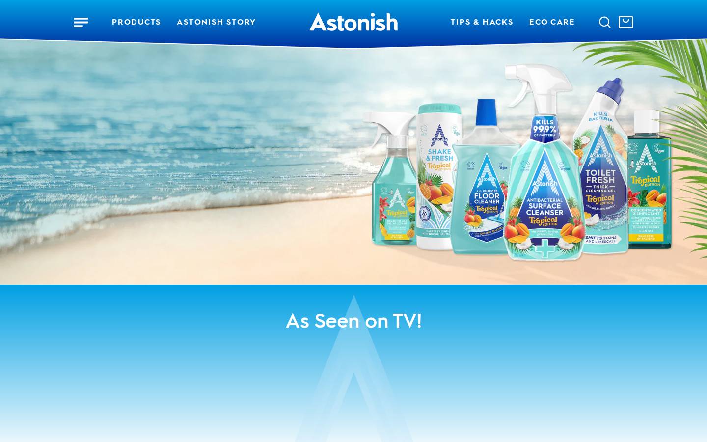 Astonish homepage screenshot