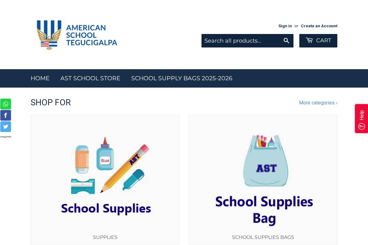 astonline.store homepage screenshot