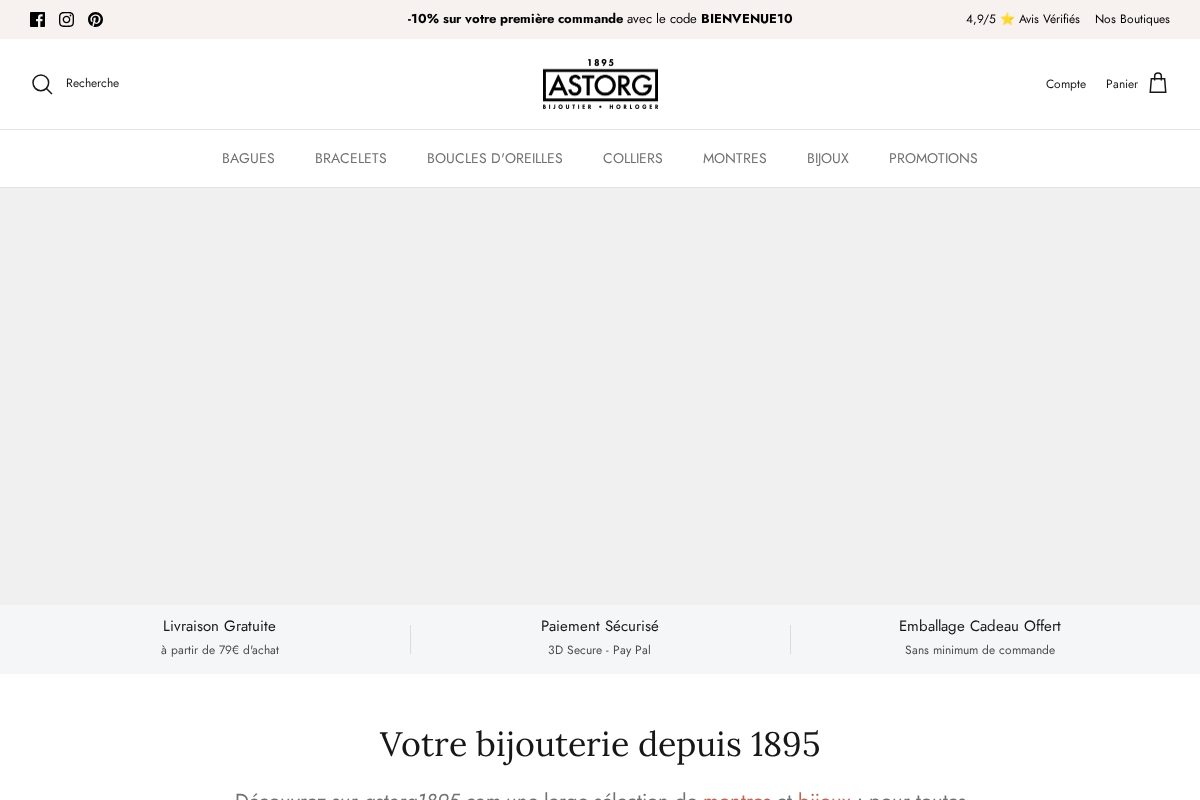 Astorg 1895 - Montres et Bijoux homepage screenshot