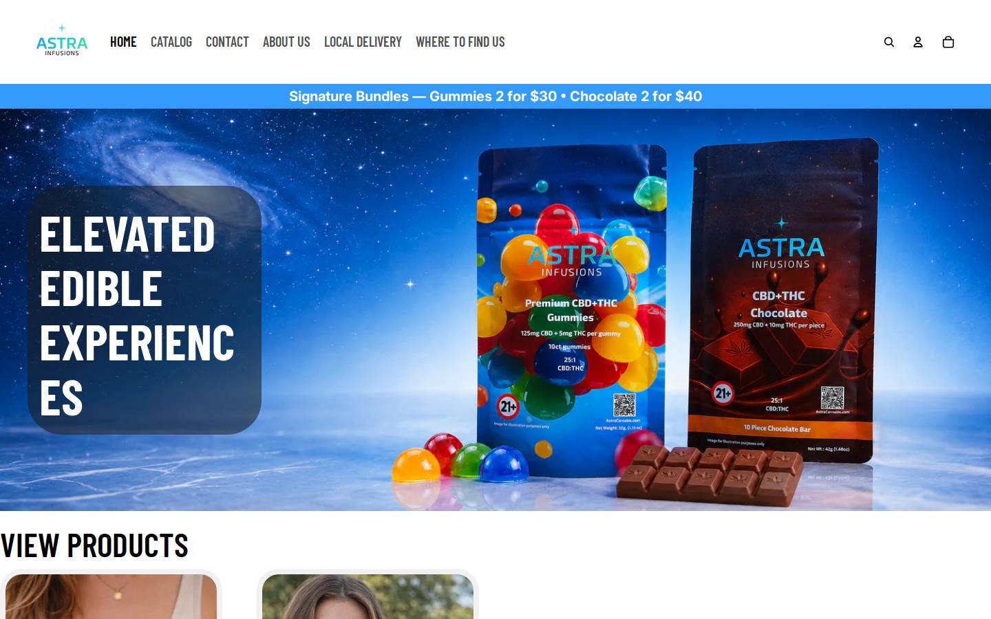 astracanabis.com homepage screenshot