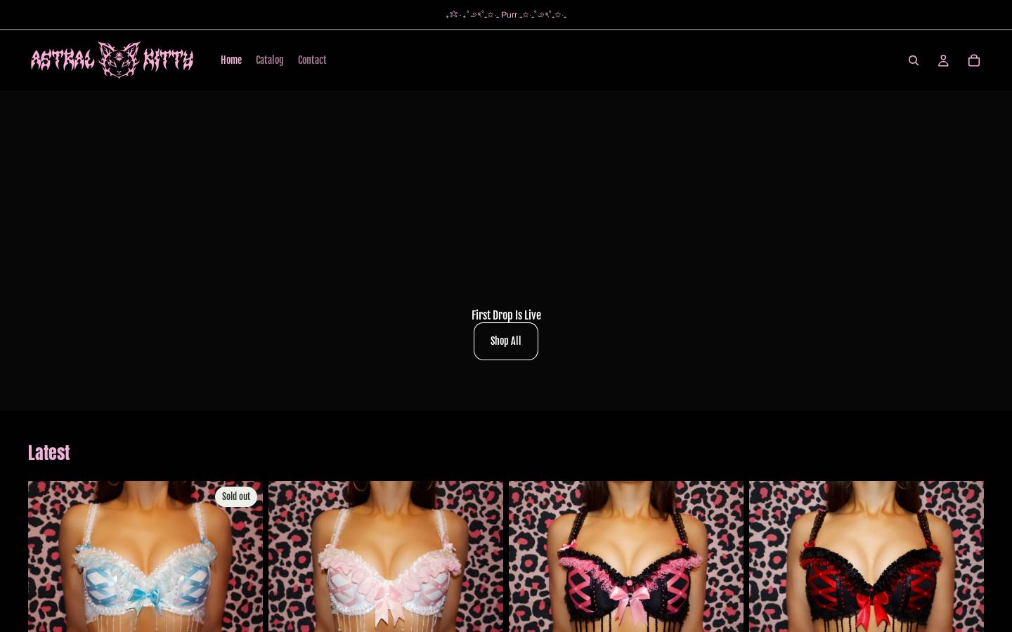 astral-kitty.com homepage screenshot