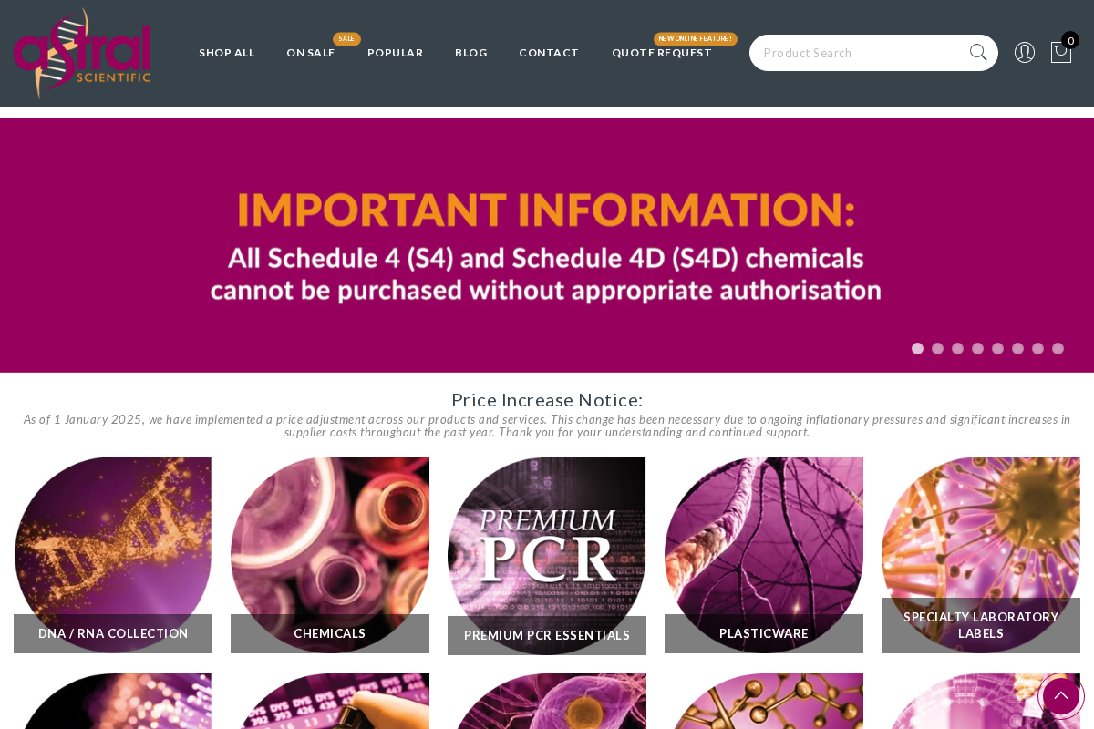 Astral Scientific homepage screenshot