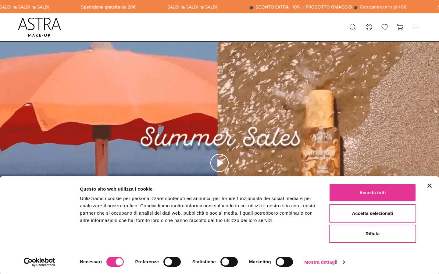 Astra - Make Up homepage screenshot